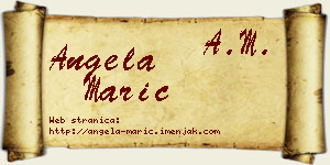 Angela Marić vizit kartica